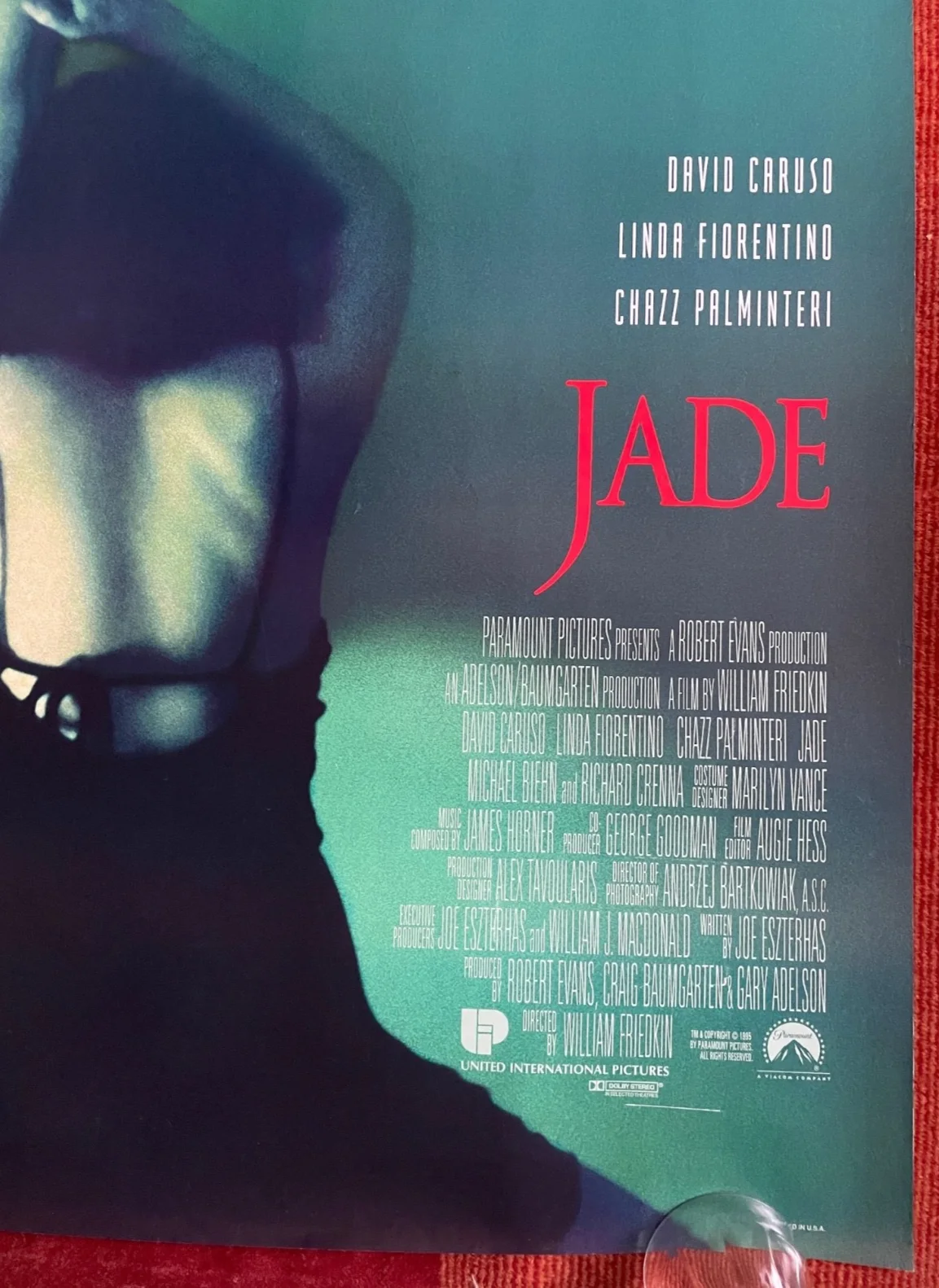 JADE (1995) Original UK One Sheet Film Poster Linda Fiorentino William Friedkin, изображение 5