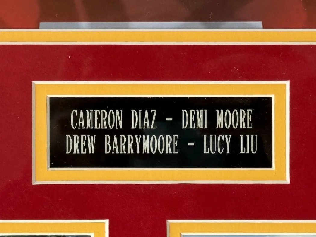 Cameron Diaz, Demi Moore, Drew Barrymoore — Charlie's Angels Signed Photo & Cuts Cameron Diaz Lucy Liu +2 Custom Framed BAS, image 4