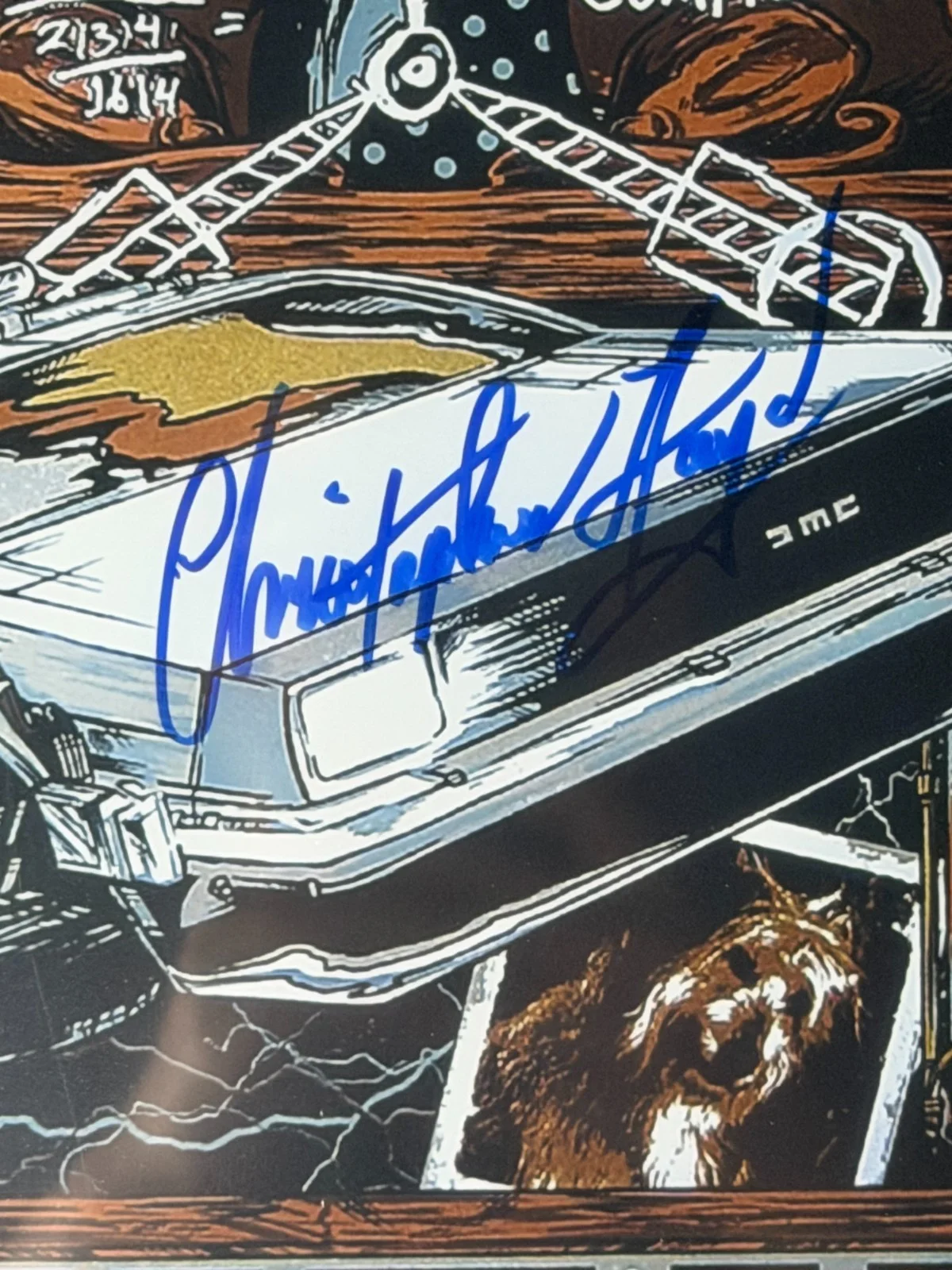 CHRISTOPHER LLOYD — CHRISTOPHER LLOYD SIGNED "BACK TO THE FUTURE" 12x18 PHOTO FRAMED BECKETT BAS, image 2