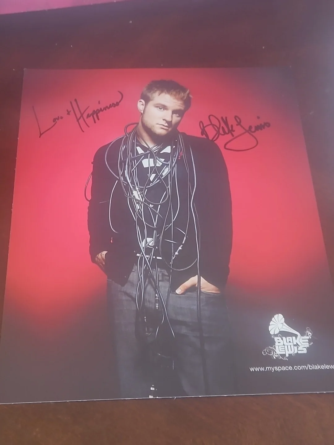 blake lewis signed 8x10 autographed picture photo music auto signature pic real, изображение 2