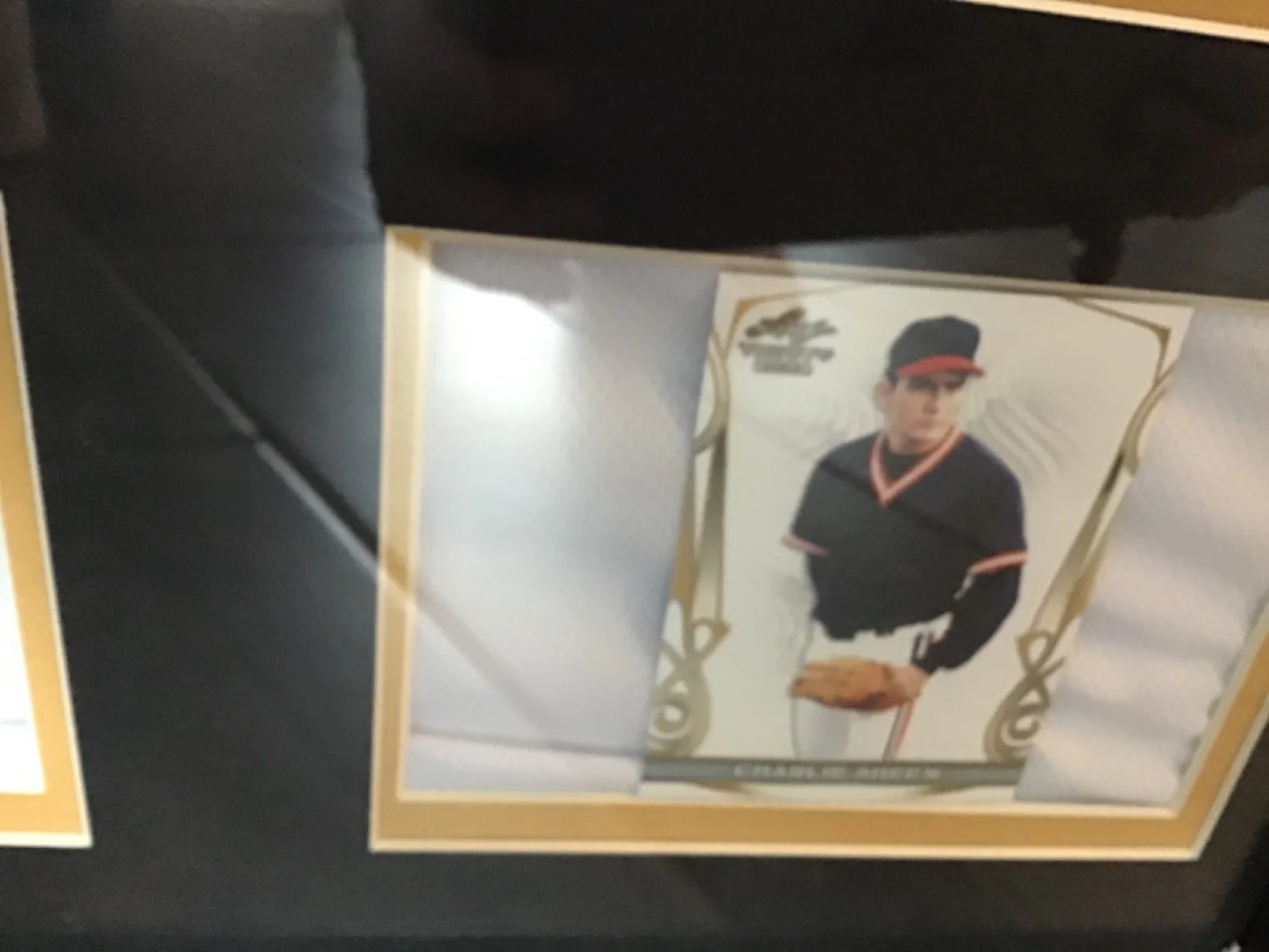 Autographed Charlie Sheen As Wild thing from Major League Framed, COA by JSA, image 5