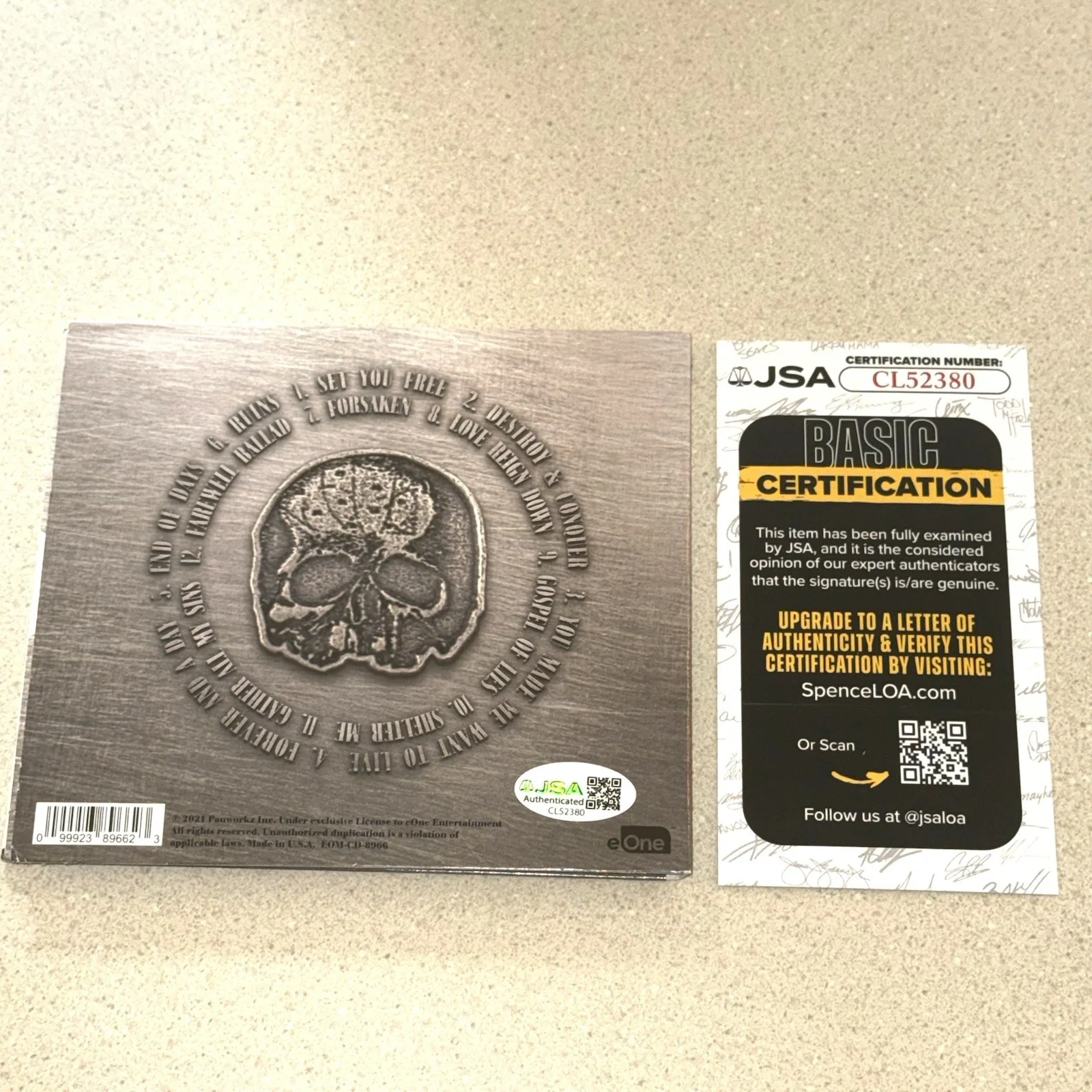ZAKK WYLDE signed autographed BLACK LABEL SOCIETY DOOM CREW INC. CD CASE JSA COA, изображение 2