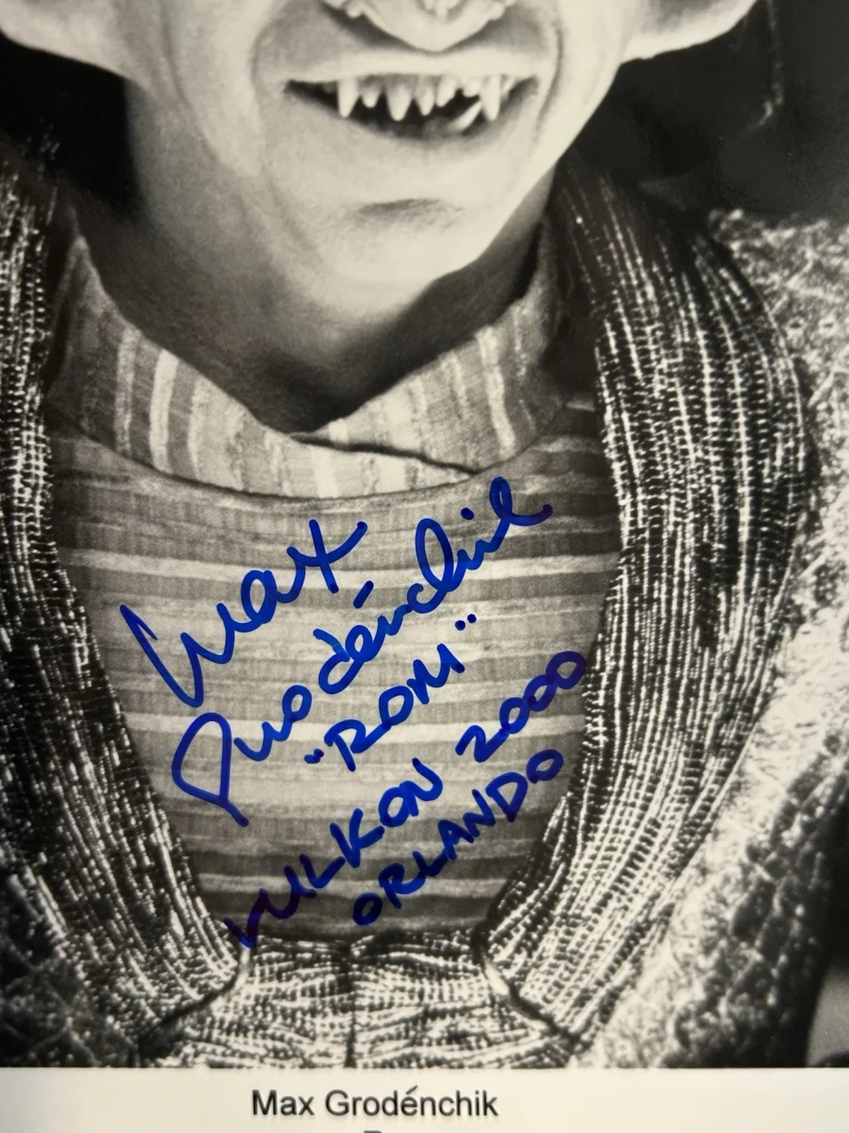 max Grodenchik — Star Trek Deep Space 9 Max Grodenchik as Rom Signed Photo Vulkon 2000 with Photo, изображение 2