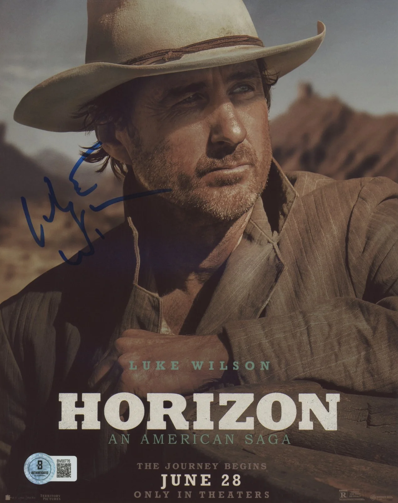 Luke Wilson — Luke Wilson Horizon: An American Saga Authentic Signed 8x10 Photo BAS #BV00776