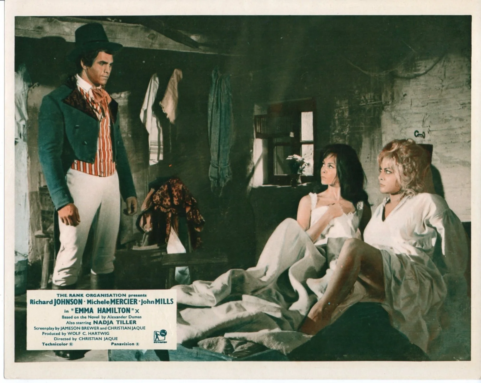 EMMA HAMILTON 1968 Richard Johnson, Michele Mercier, John Mills 10x8 LOBBY SET, изображение 4