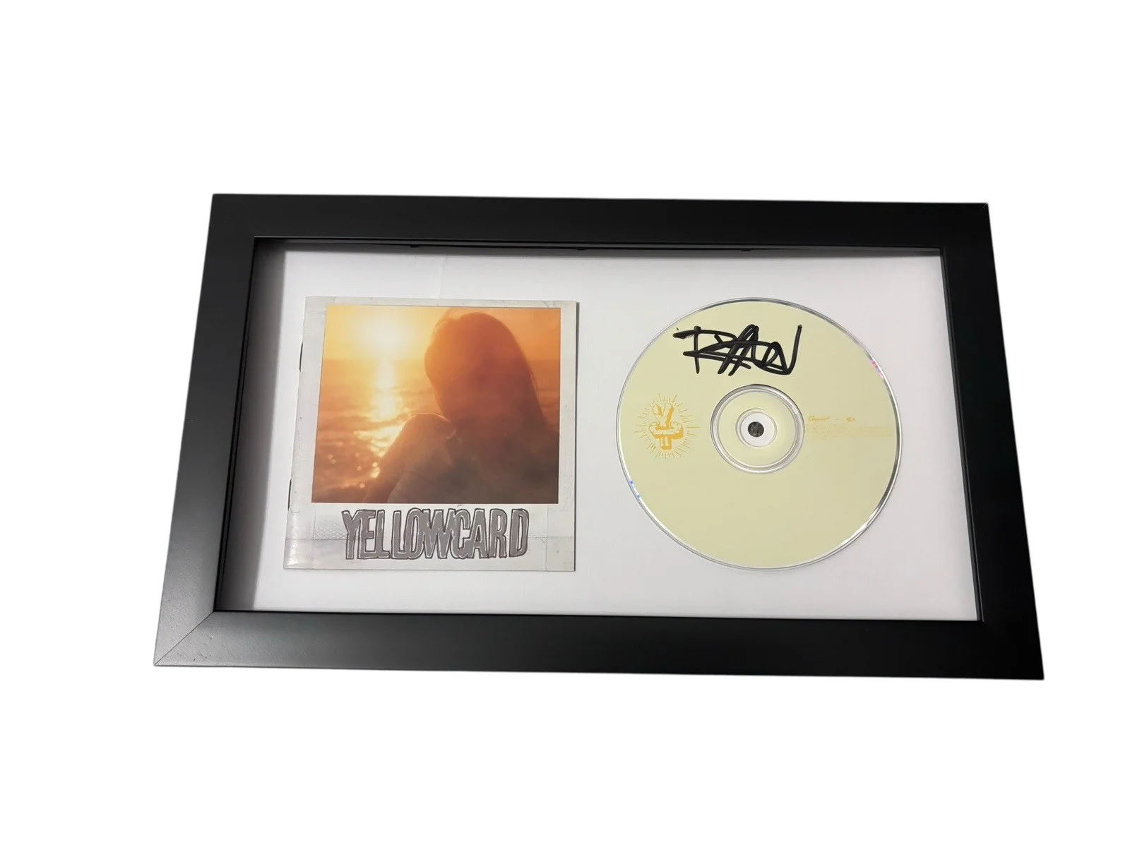 YELLOWCARD RYAN KEY SIGNED AUTOGRAPH OCEAN AVENUE FRAMED MATTED CD JSA CERT COA, image 3