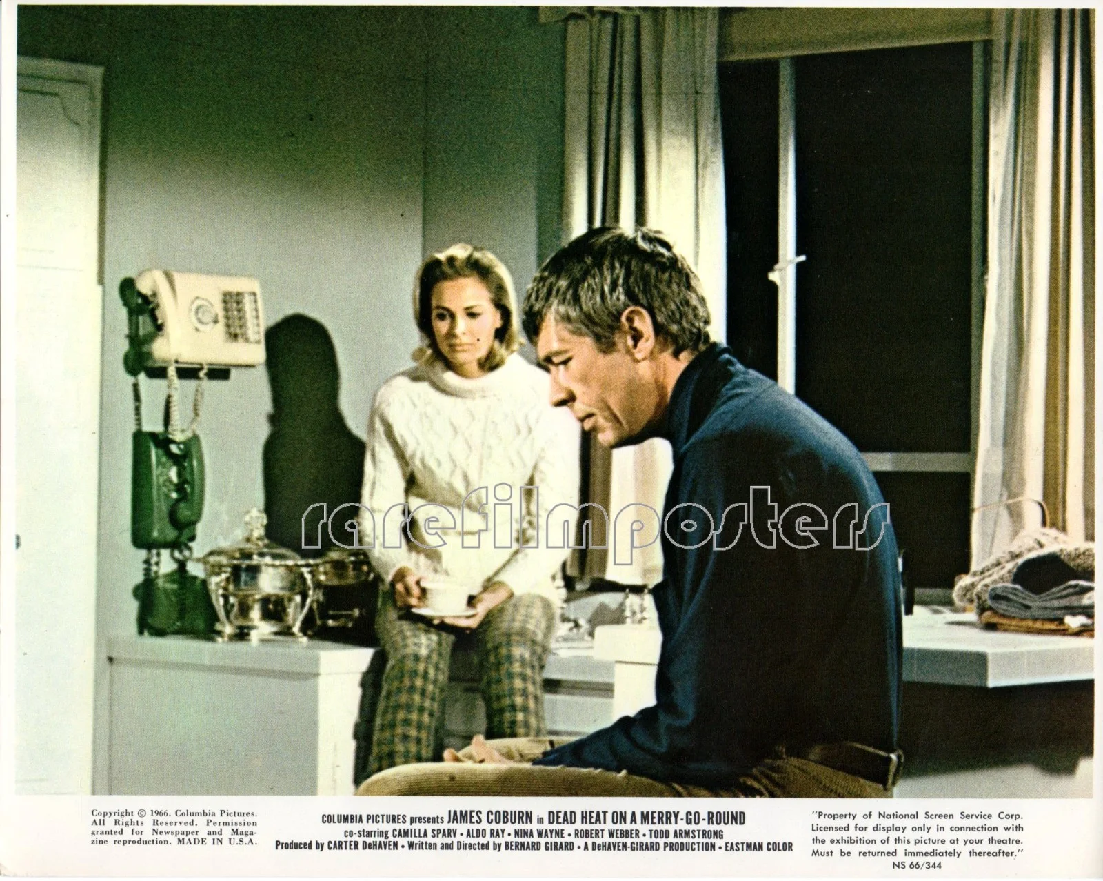 DEAD HEAT ON A MERRY-GO-ROUND 1966 James Coburn 7 US 10x8 LOBBY CARDS, image 5