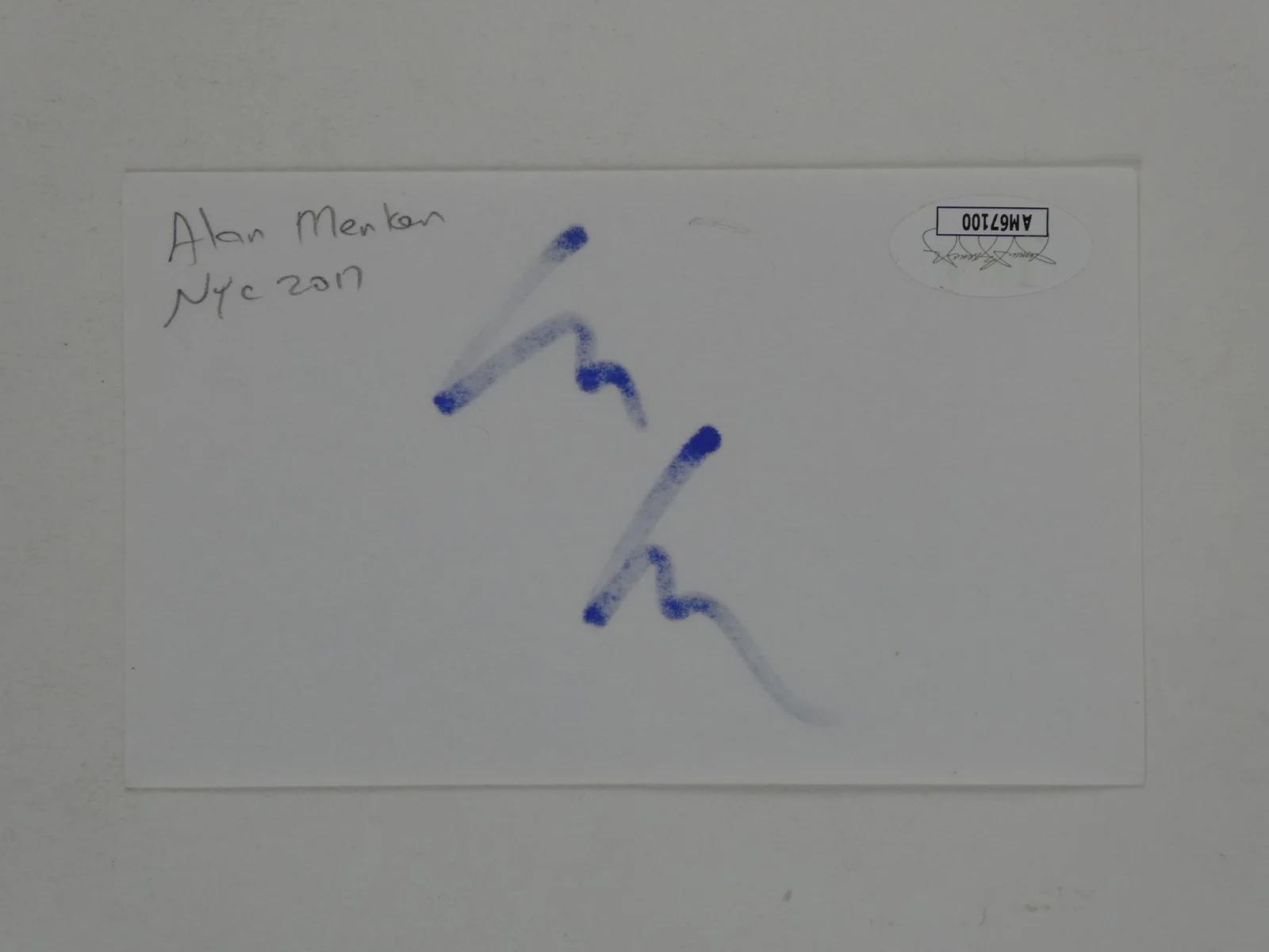 Alan Menken Signed 3x5 Index Card Autographed Little Mermaid Aladdin JSA COA, изображение 3