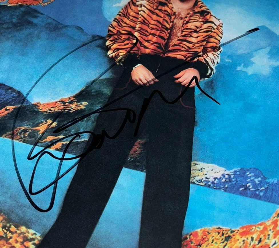 Bernie Taupin Signed Vinyl Album Elton John Caribou With Proof, изображение 2
