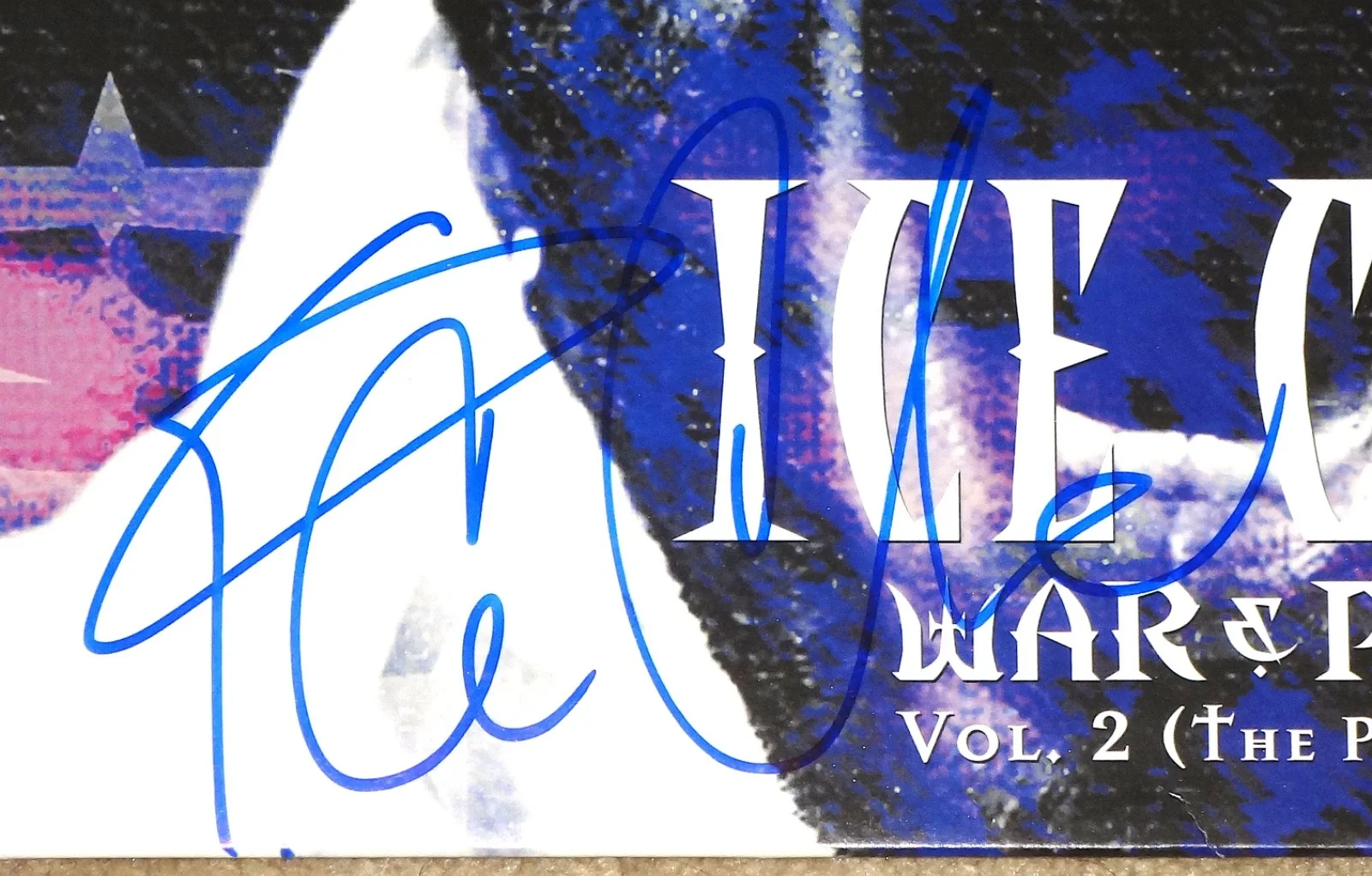 ICE CUBE HAND SIGNED AUTOGRAPHED WAR & PEACE ALBUM NEW MINT COND! W/PROOF+C.O.A., image 2