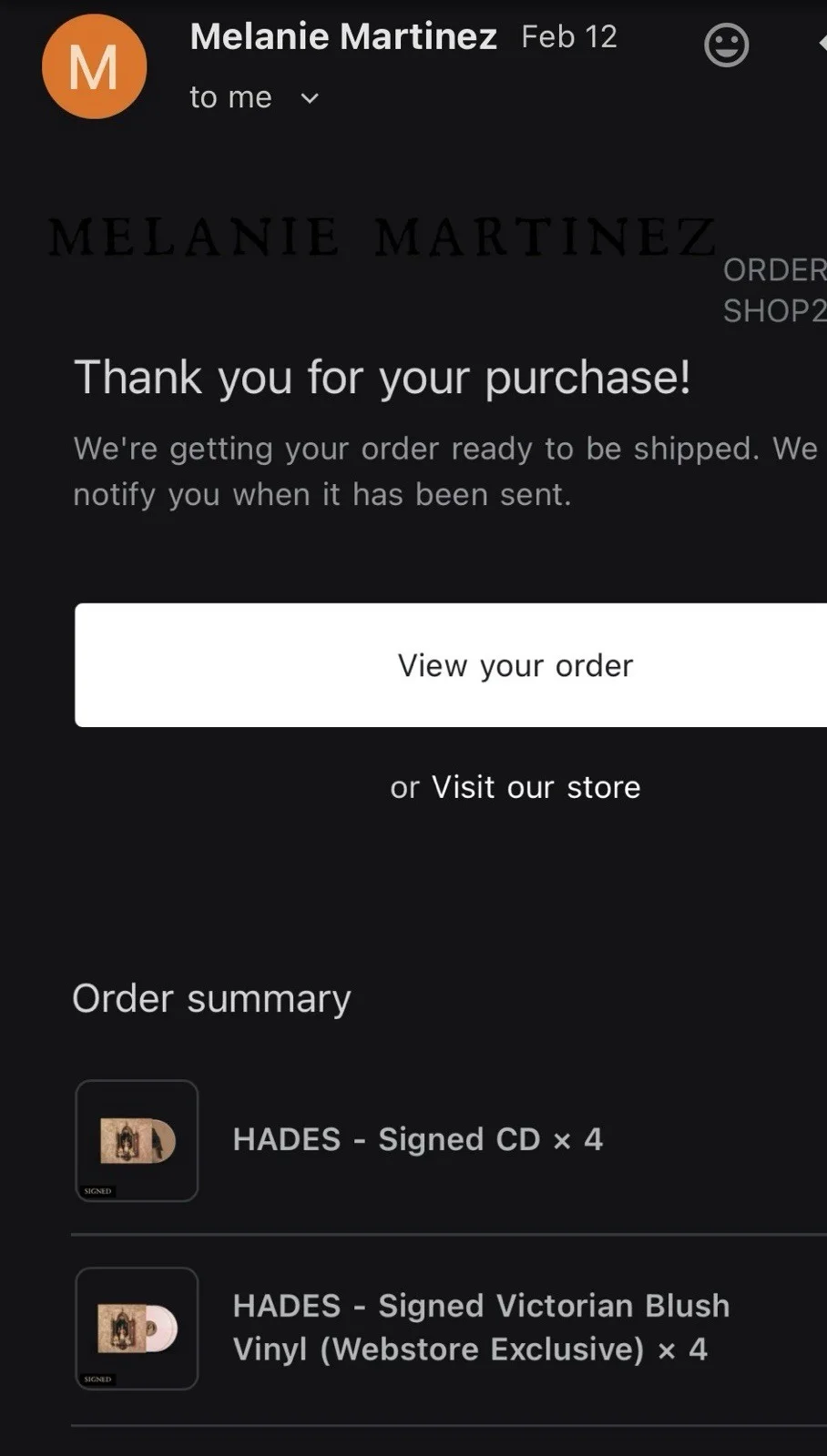 MELANIE MARTINEZ Hades CD SIGNED Art Card IN HAND, image 4