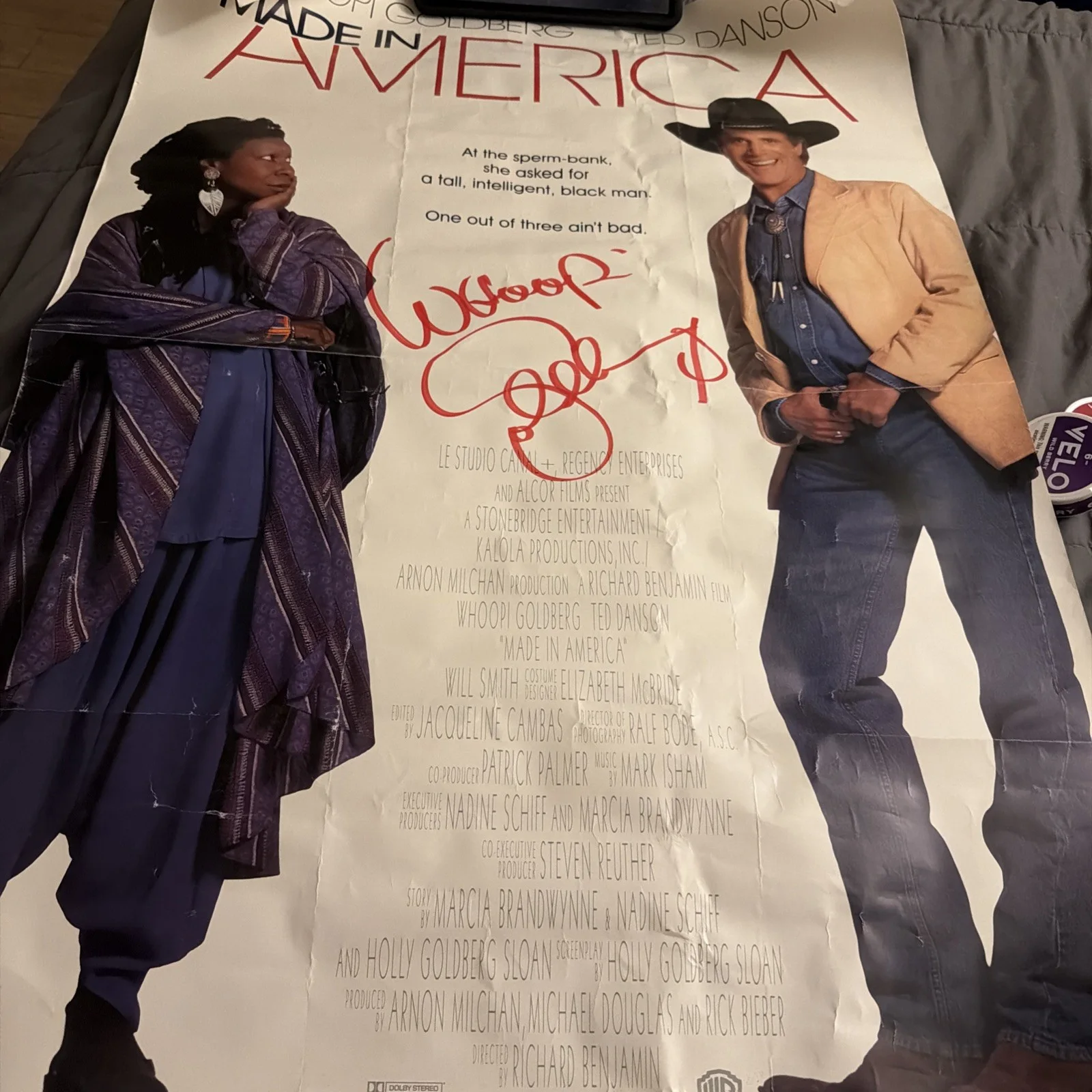 Whoopi Goldberg — Whoopi Goldberg Signed Autographed Theatre Lobby Poster. Made In America