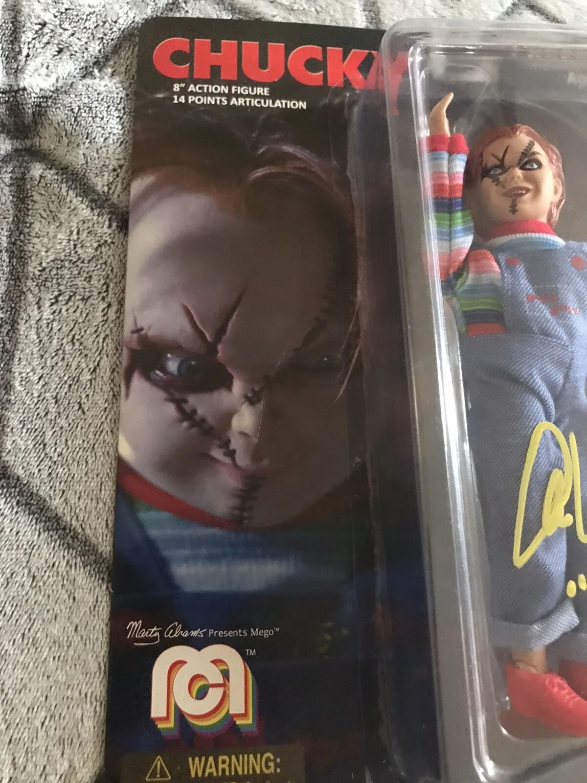 Chucky 8 inch Mego Figure SIGNED by Alex Vincent “Andy” JSA Certified, изображение 4