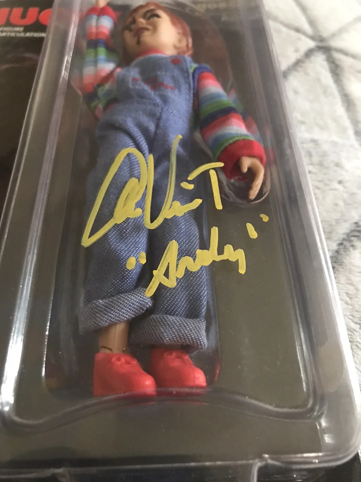 Chucky 8 inch Mego Figure SIGNED by Alex Vincent “Andy” JSA Certified, изображение 5
