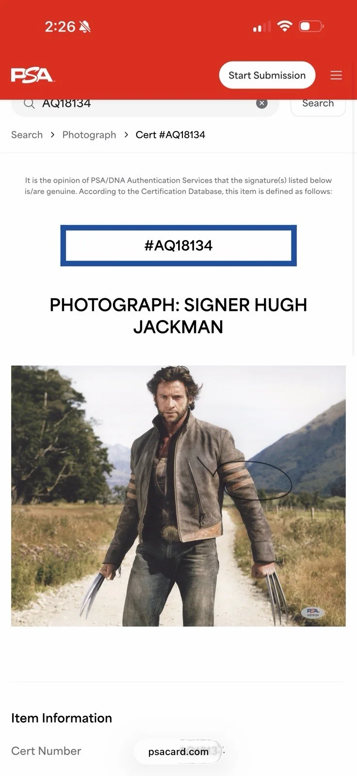 Hugh Jackman Signed Wolverine Logan X-Men 11x14 Photo Autograph PROOF PSA COA, изображение 4