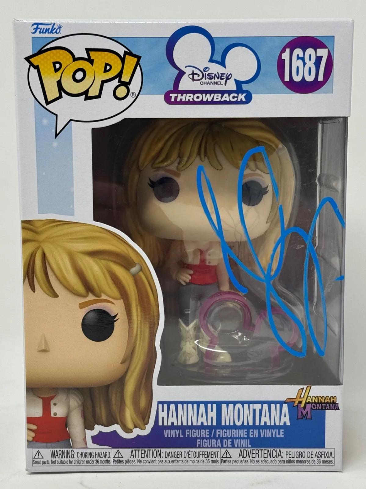 Miley Cyrus — Miley Cyrus Signed Autograph Hannah Montana Funko Pop 1347 Disney Figure ACOA, изображение 2