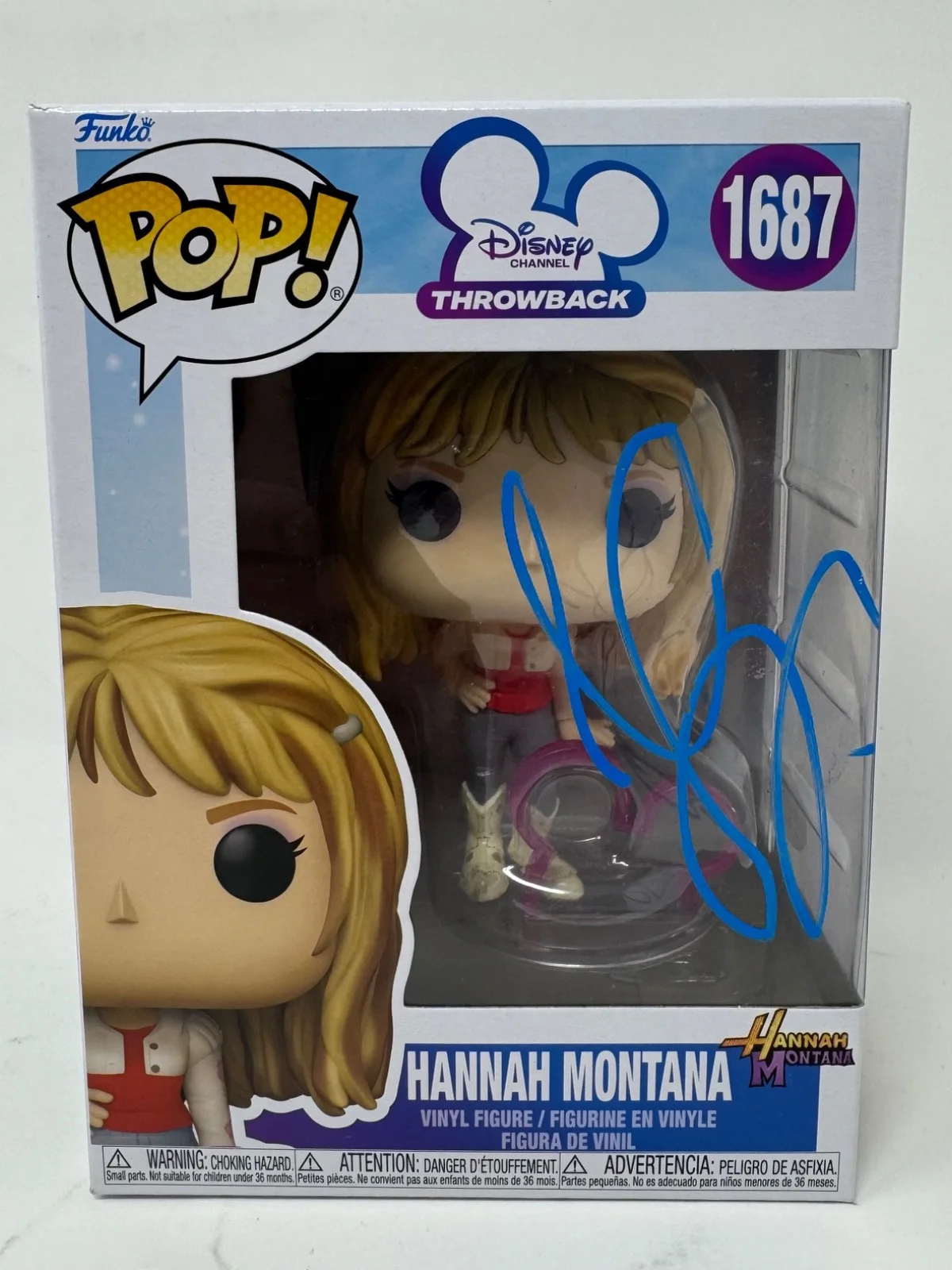 Miley Cyrus — Miley Cyrus Signed Autograph Hannah Montana Funko Pop 1347 Disney Figure ACOA, изображение 4
