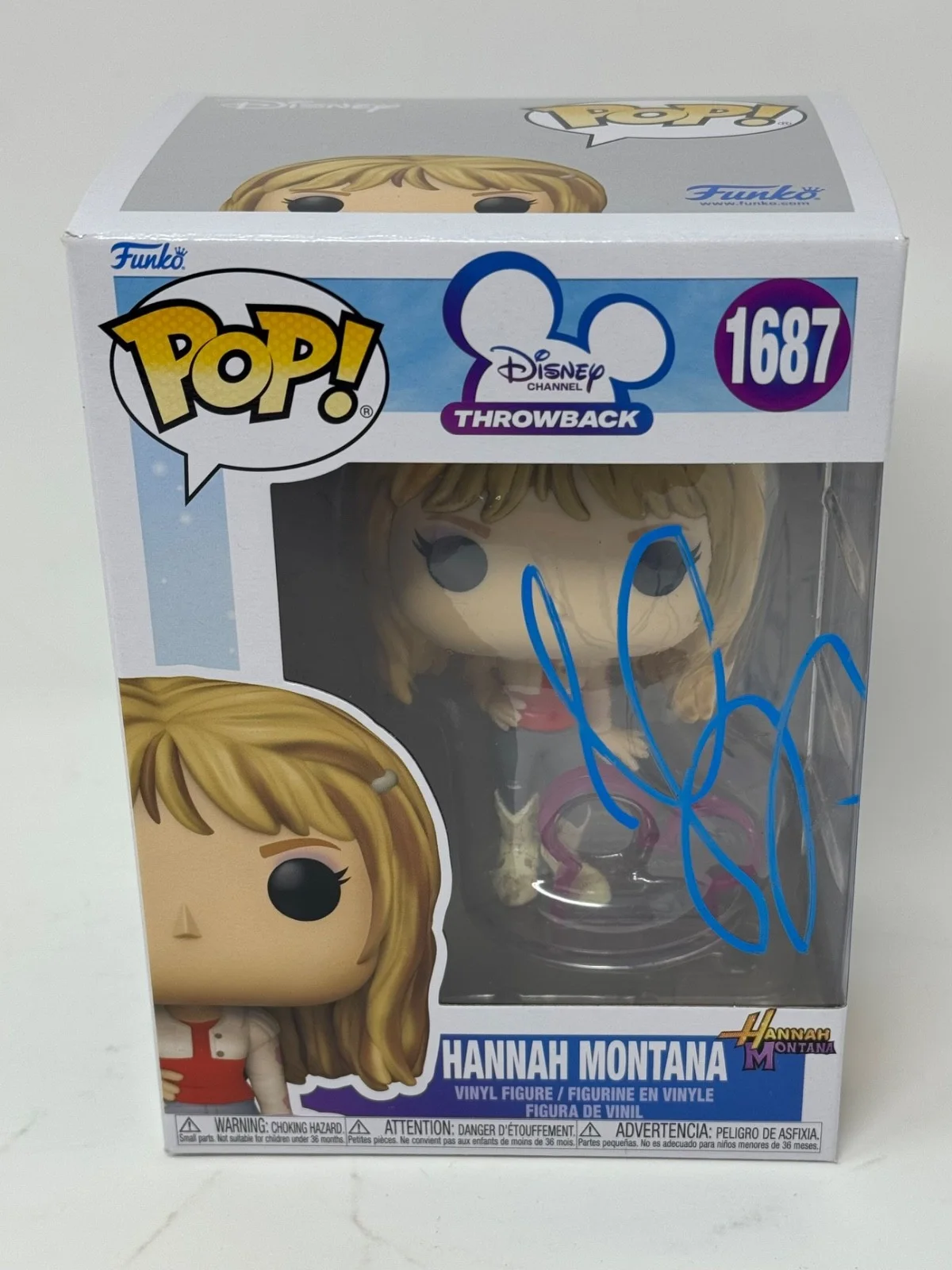 Miley Cyrus — Miley Cyrus Signed Autograph Hannah Montana Funko Pop 1347 Disney Figure ACOA, изображение 5