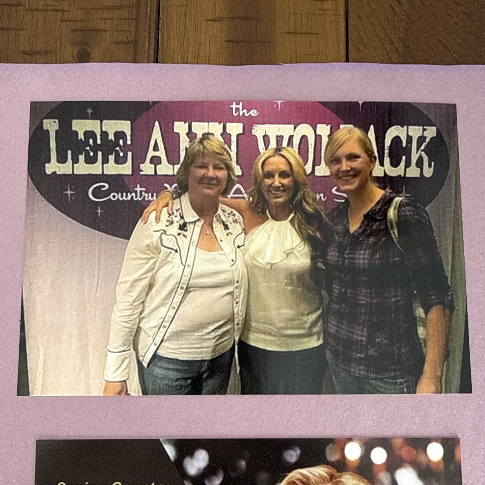 LEE ANN WOMACK hand SIGNED Autograph fan club photo +ticket stub, image 4