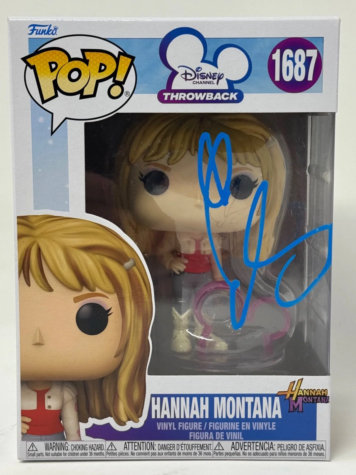 Miley Cyrus — Miley Cyrus Signed Autograph Hannah Montana Funko Pop 1347 Disney Figure ACOA, изображение 2