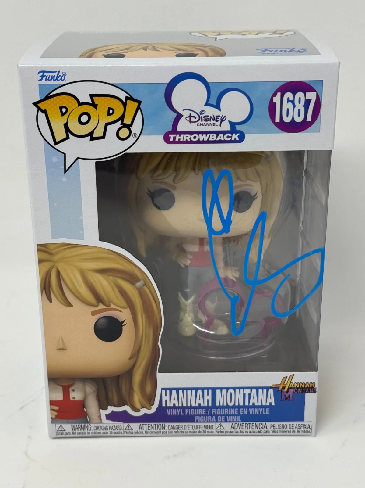 Miley Cyrus — Miley Cyrus Signed Autograph Hannah Montana Funko Pop 1347 Disney Figure ACOA, изображение 3