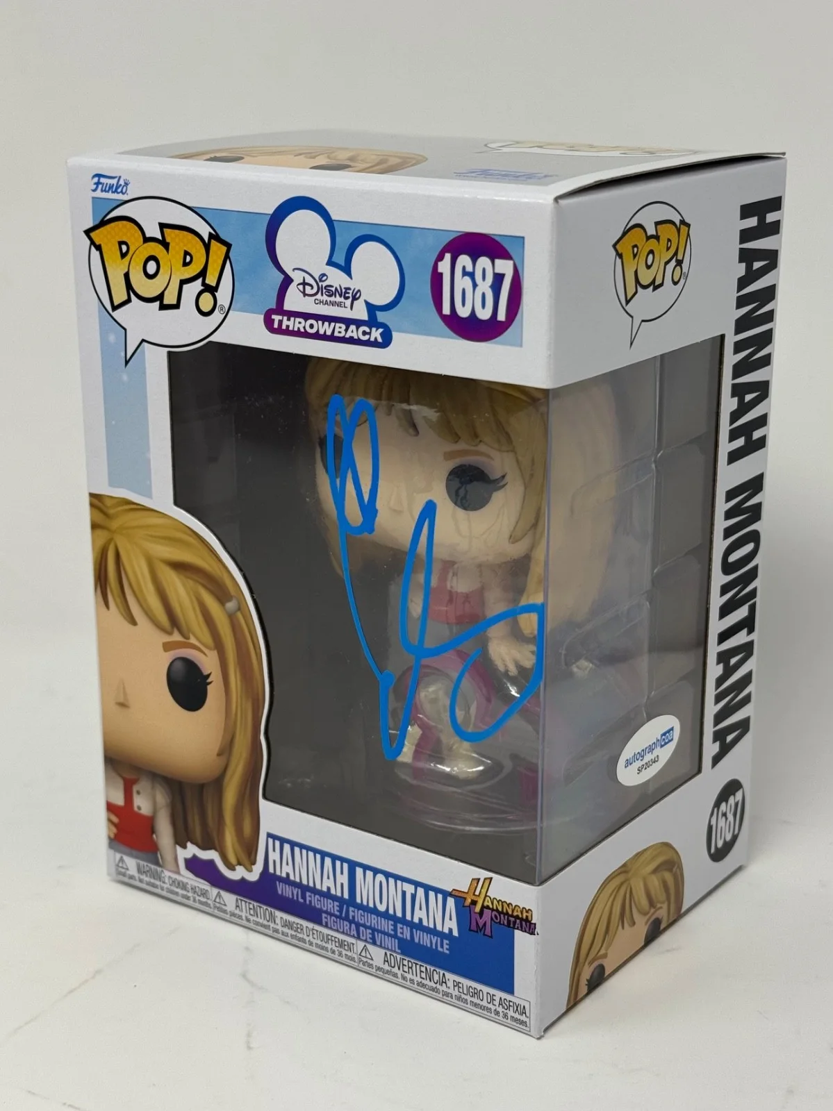 Miley Cyrus — Miley Cyrus Signed Autograph Hannah Montana Funko Pop 1347 Disney Figure ACOA, изображение 4