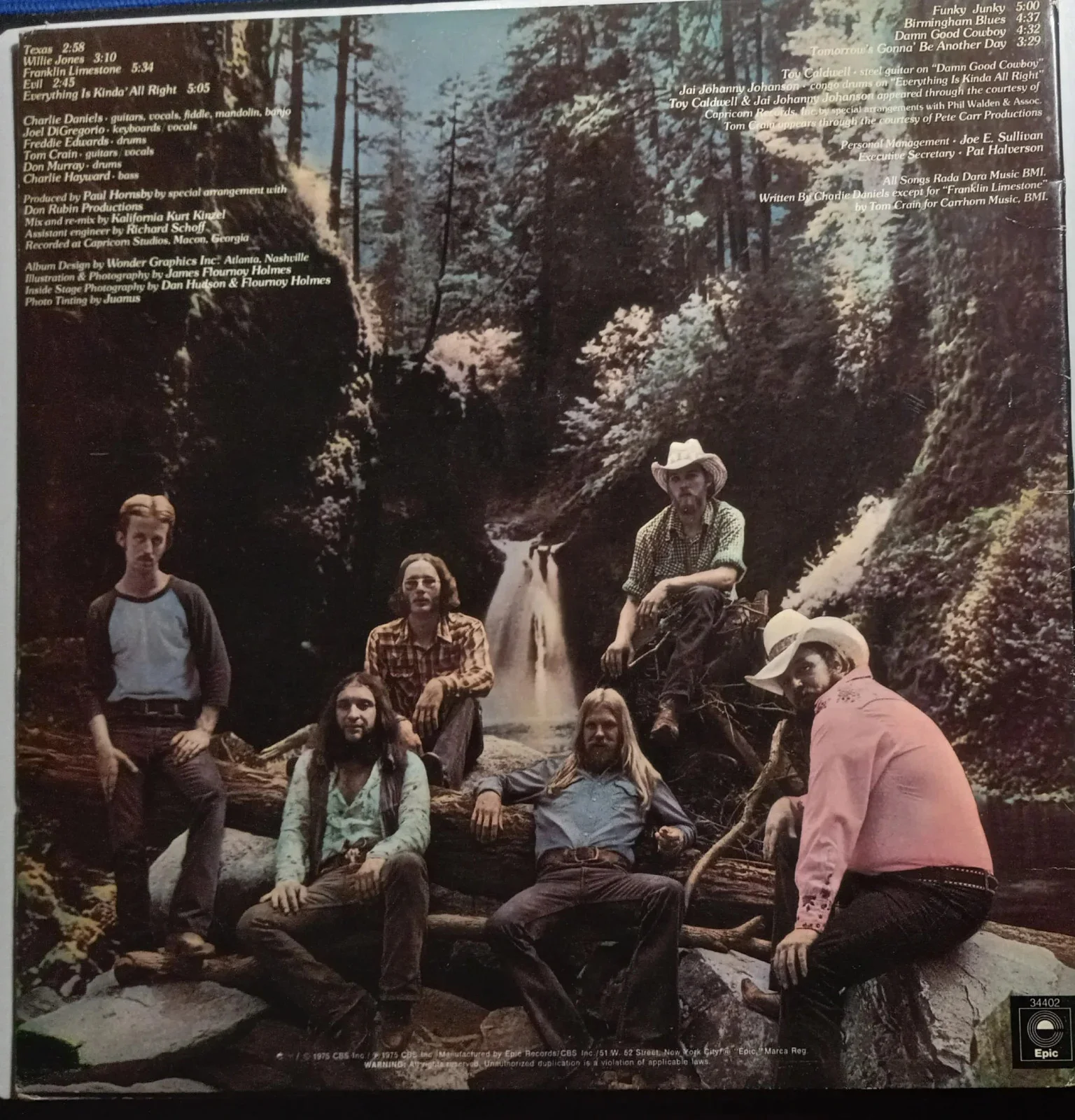 Charlie Daniels Authentic Signed Signed LP W/ JSA COA Nightrider, image 3