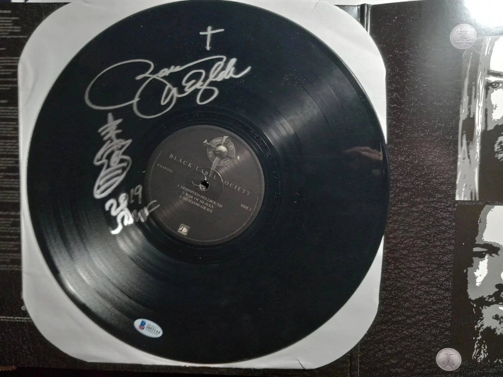 Zakk Wylde Authentic Signed Double LP W/ Beckett BAS COA Black Label Society, image 5