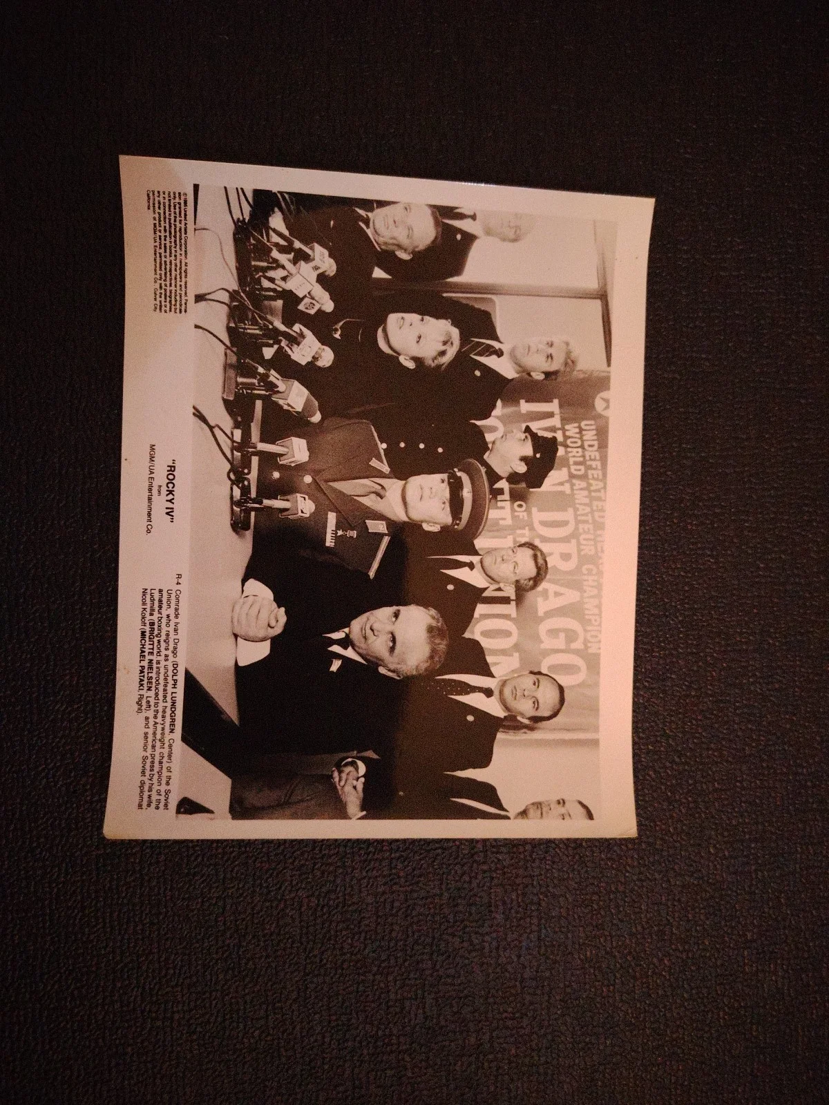 Rocky IV Original Press Photo Ivan Drago Dolph Lundgren MGM UA 1985 Movie Still, изображение 2