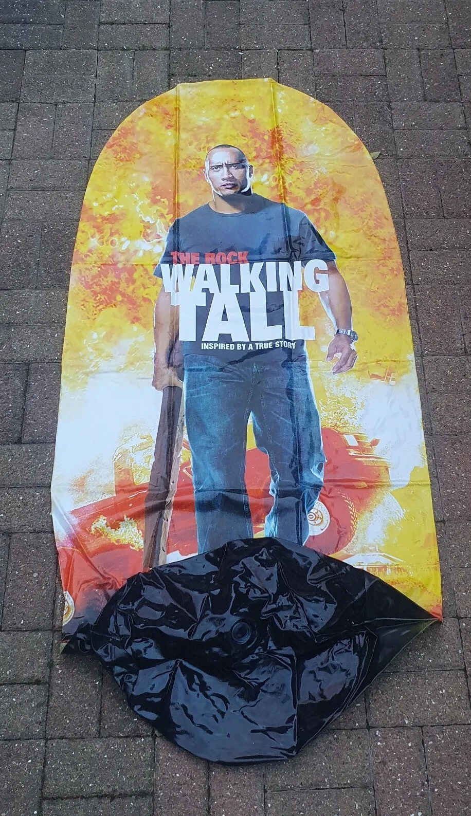 film merchadise dwayne the rock johnson Inflatable 60" two sided walking tall, image 2