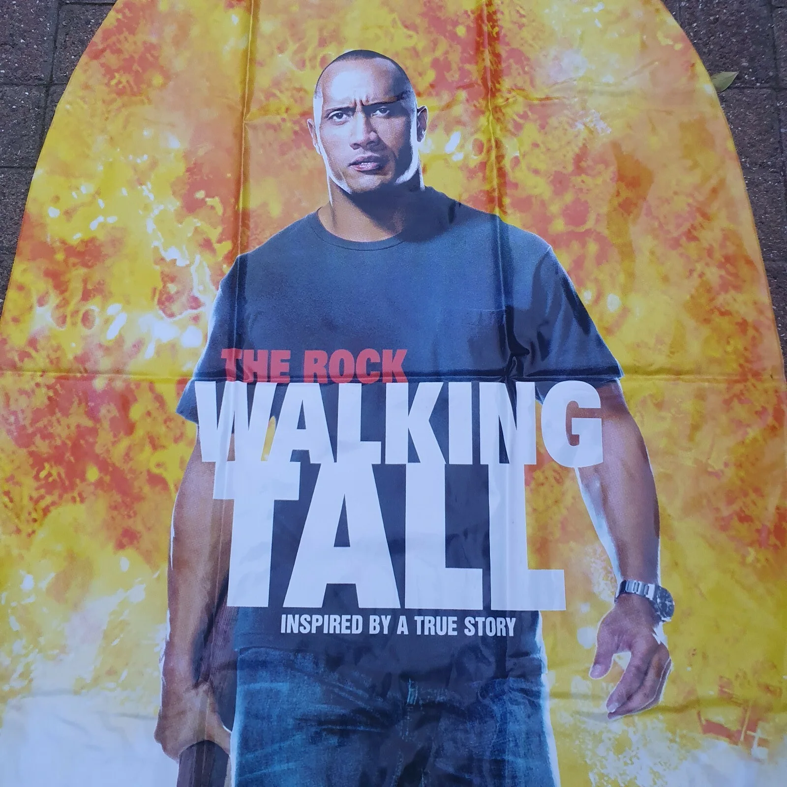 film merchadise dwayne the rock johnson Inflatable 60" two sided walking tall, image 5