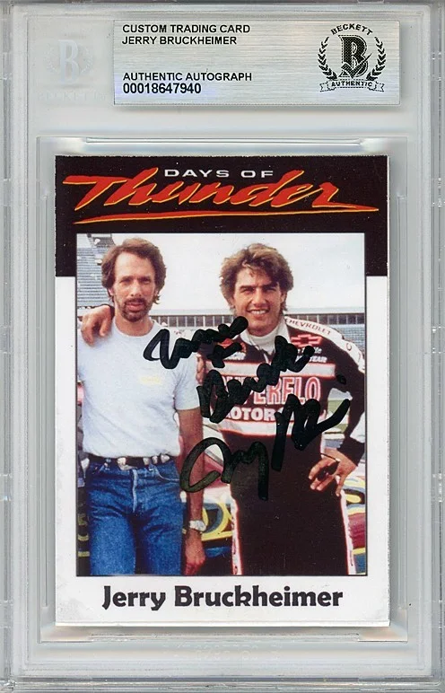 Jerry Bruckheimer — DAYS of THUNDER -JERRY BRUCKHEIMER Beckett BAS Signed/Autograph/Auto Movie Card