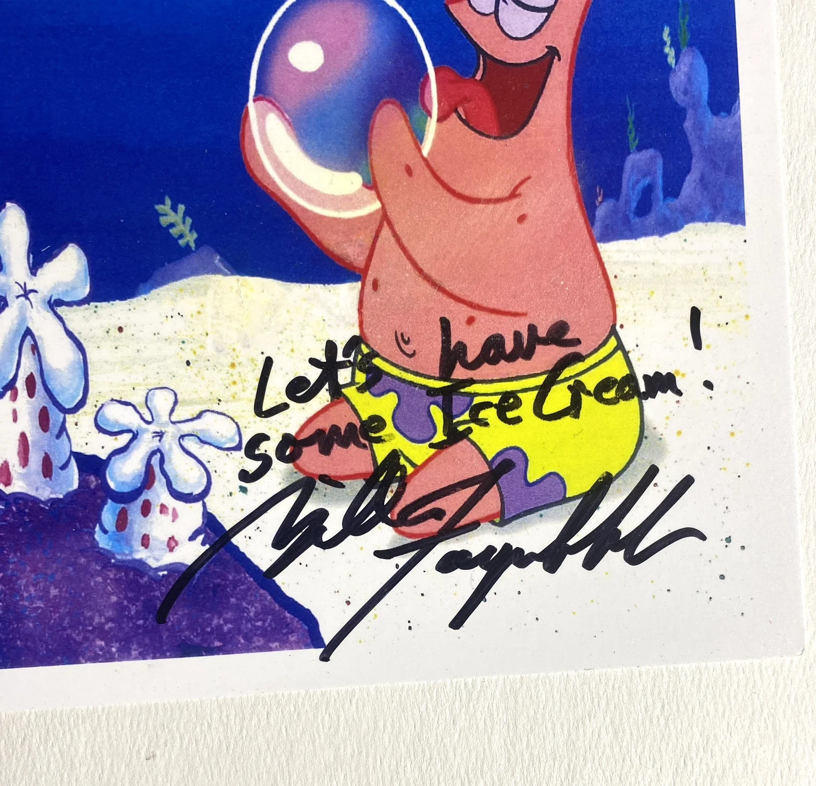 Tom Kenny — SpongeBob SquarePants Signed Print Tom Kenny & Bill Fagerbakke + Production Cel, image 4