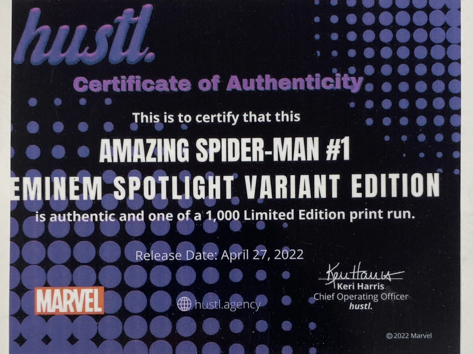 Eminem Signed Amazing Spider-Man #1 Marvel Comic – PSA Mint 9, image 5