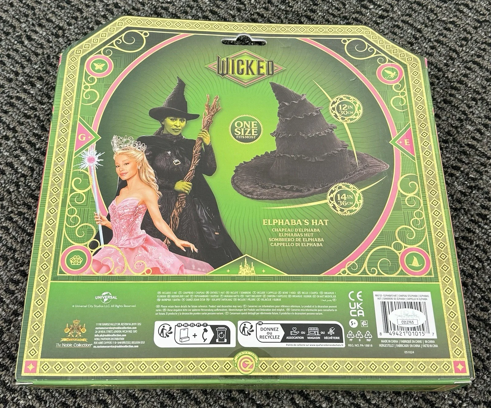 Cynthia Erivo — Cynthia Erivo Signed Autograph Auto Wicked Elphaba’s Witch Hat JSA Authenticated, image 2
