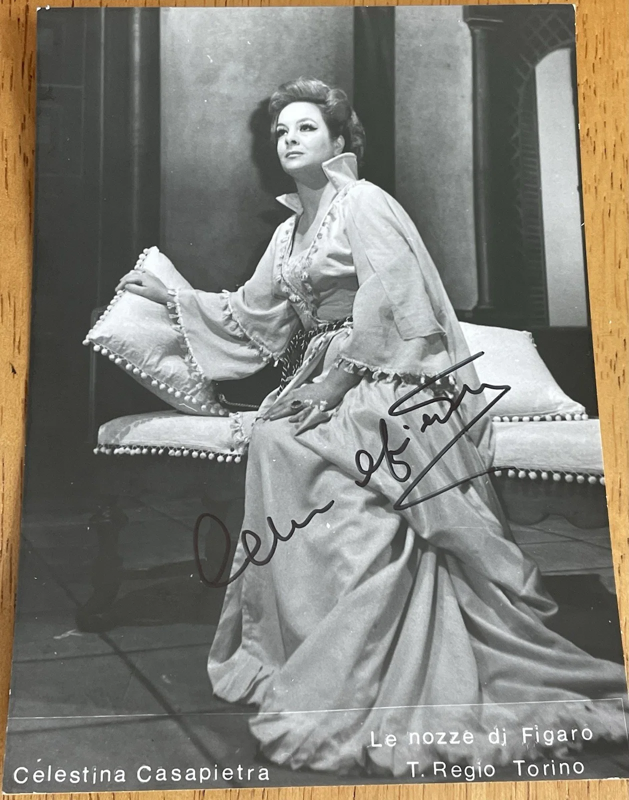 Italian Opera Soprano Celestina Casapietra Autographed Photo, image 2