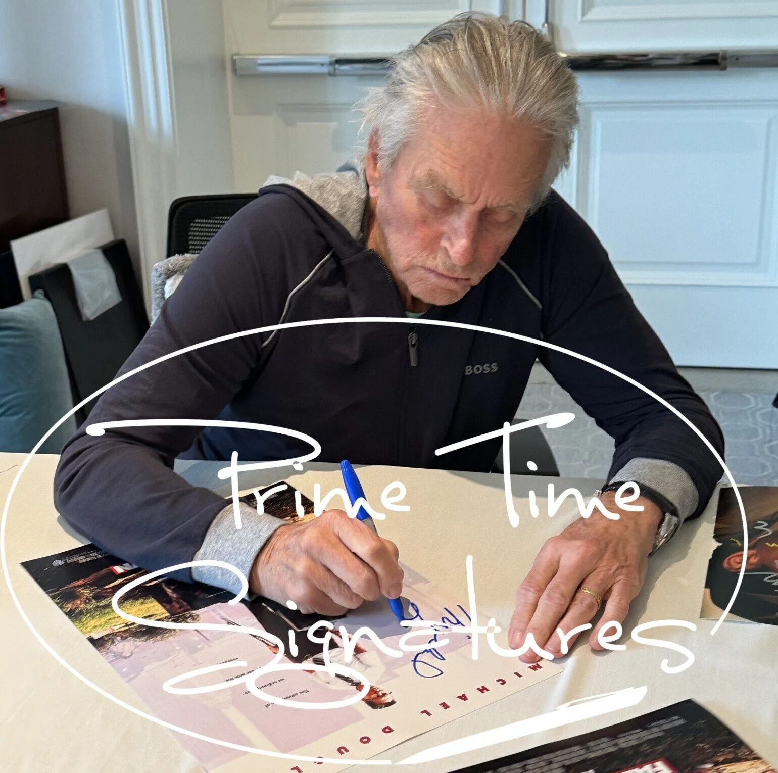 Michael Douglas — Michael Douglas Signed The Game Full Script Authentic Autograph Beckett Witness, image 2