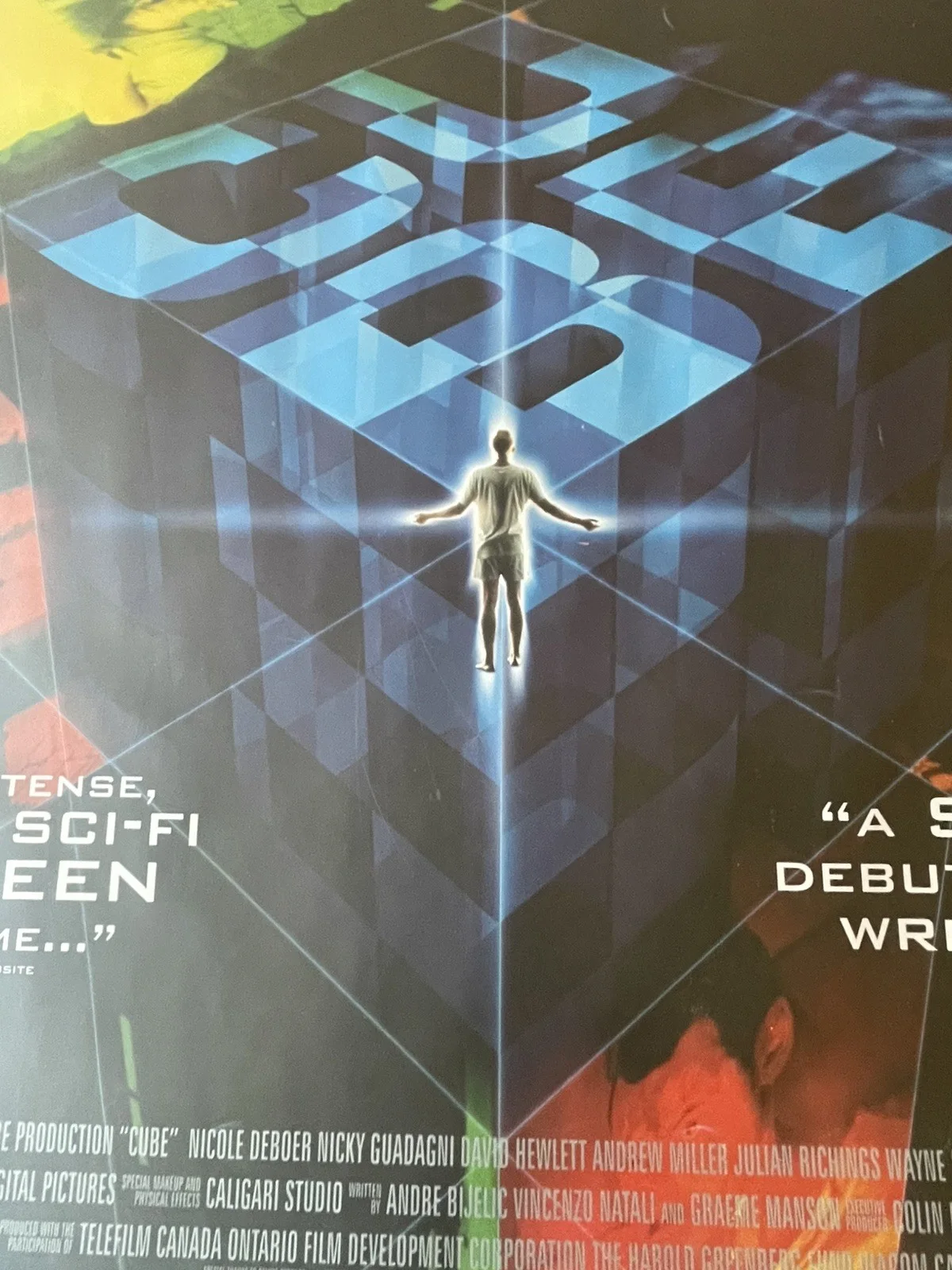 CUBE original 1998 cinema quad (40in x30in) poster, image 2