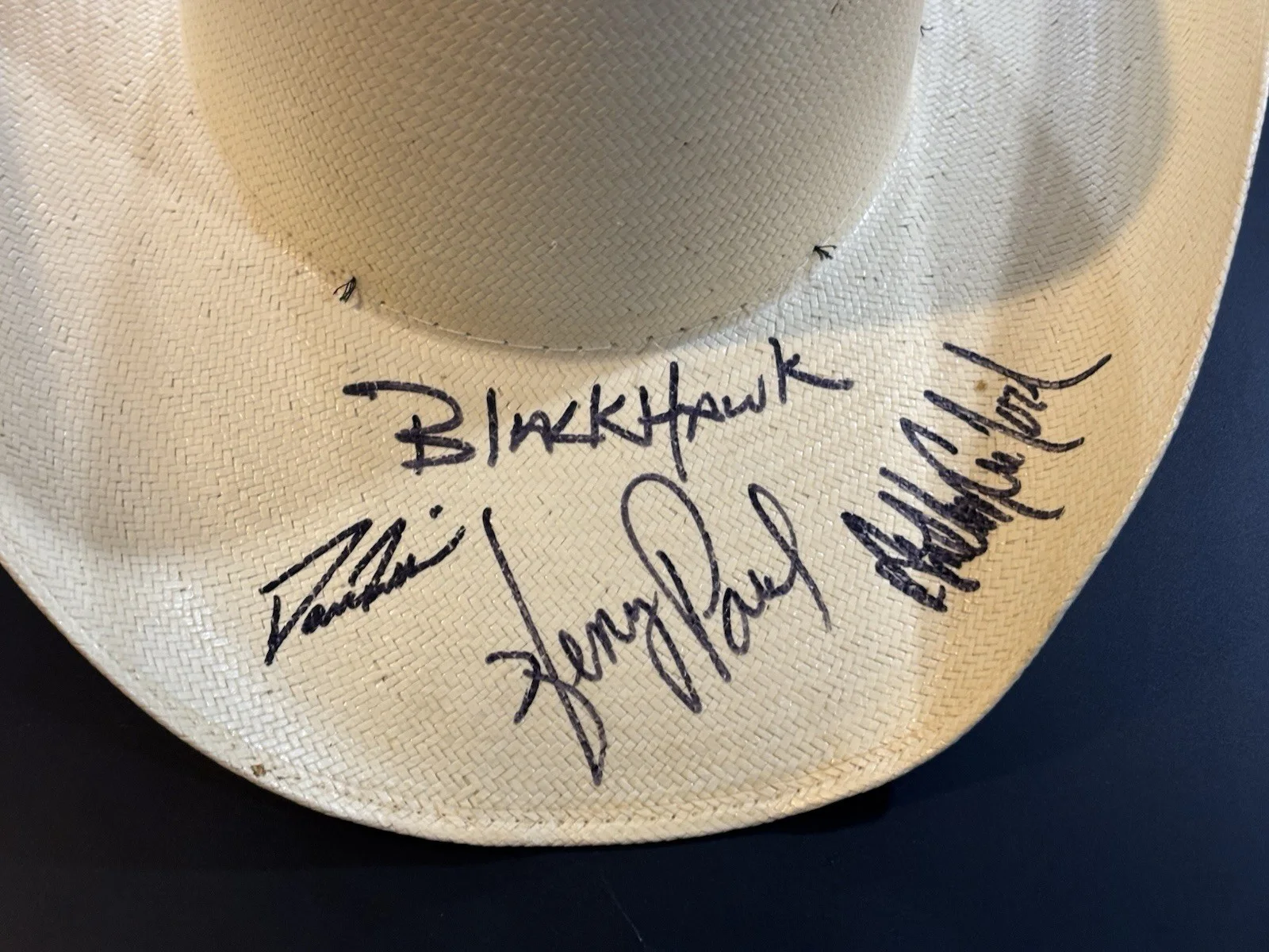 Billy Currington and Blackhawk Signed Cowboy Hat Autographed, image 3