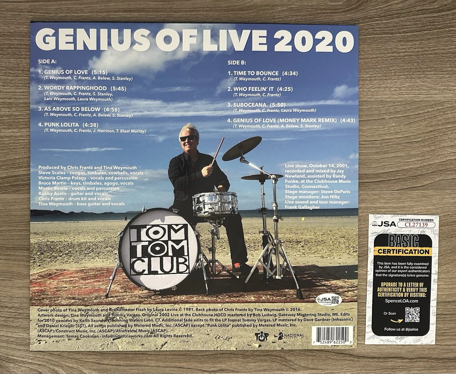 Tom Tom Club SIGNED JSA Genius Of Live 2020 Autographed Chris Tina Talking Heads, изображение 4