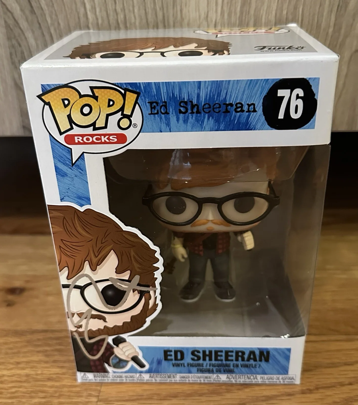 Ed Sheeran SIGNED JSA COA Funko Pop #76 Vaulted Rare Pop Rocks, image 2