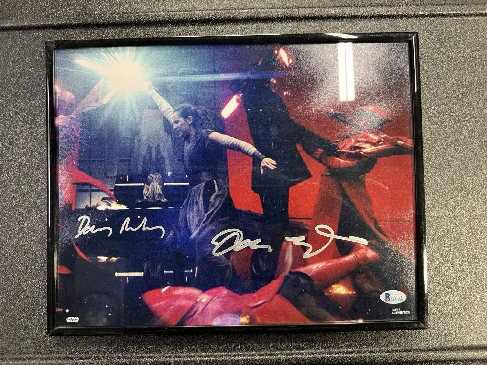 Star Wars Autographed Photograph Beckett Authenticated Daisy Ridley Adam Driver, image 3