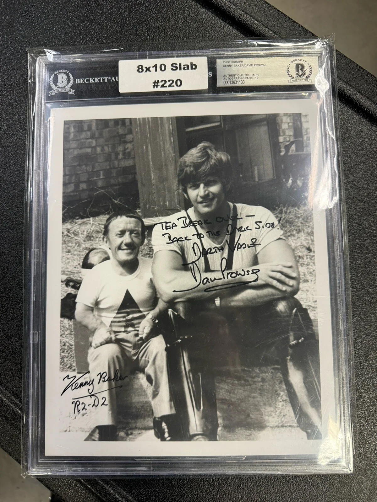 Kenny Baker, David Prowse — Star Wars 8x10 Original Photo Signed by Kenny Baker & David Prowse Beckett Auth