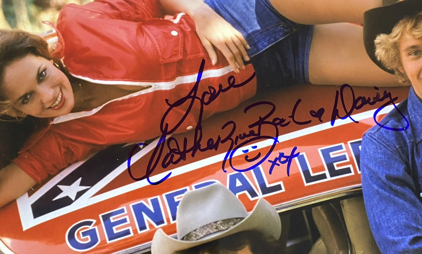 Dukes of Hazzard Cast Signed Photo - Catherine Bach John Schneider Tom Wopat JSA, изображение 3
