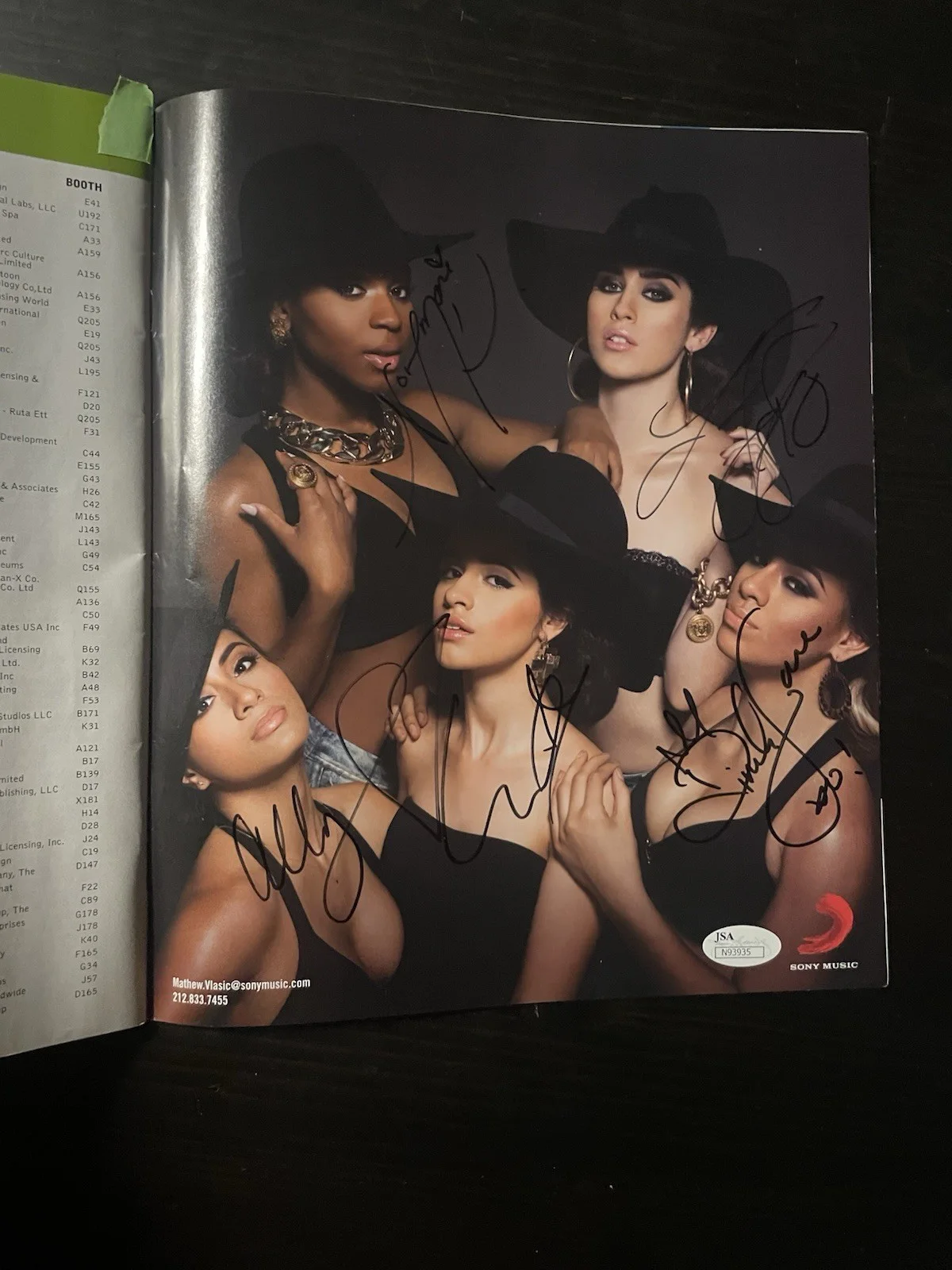 Fifth Harmony Signed X5 Magazine Page Perfect To Frame Autographed JSA COA, image 2
