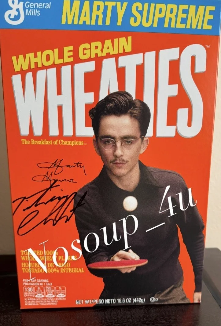 Marty Supreme Timothée Chalamet Signed Wheaties Box RARE, image 2
