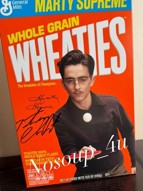 Marty Supreme Timothée Chalamet Signed Wheaties Box RARE, image 4