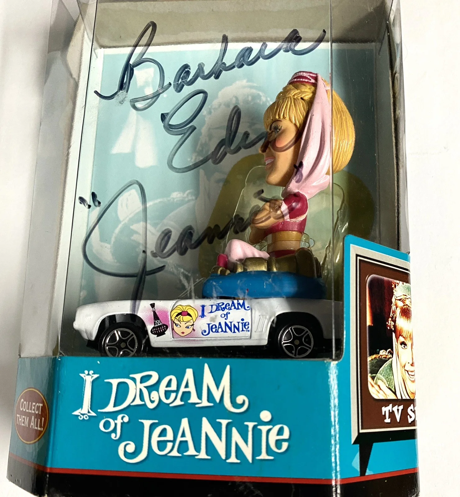 Barbara Eden Signed “I Dream of Jeannie” 1999 Matchbox Car – PSA, image 2