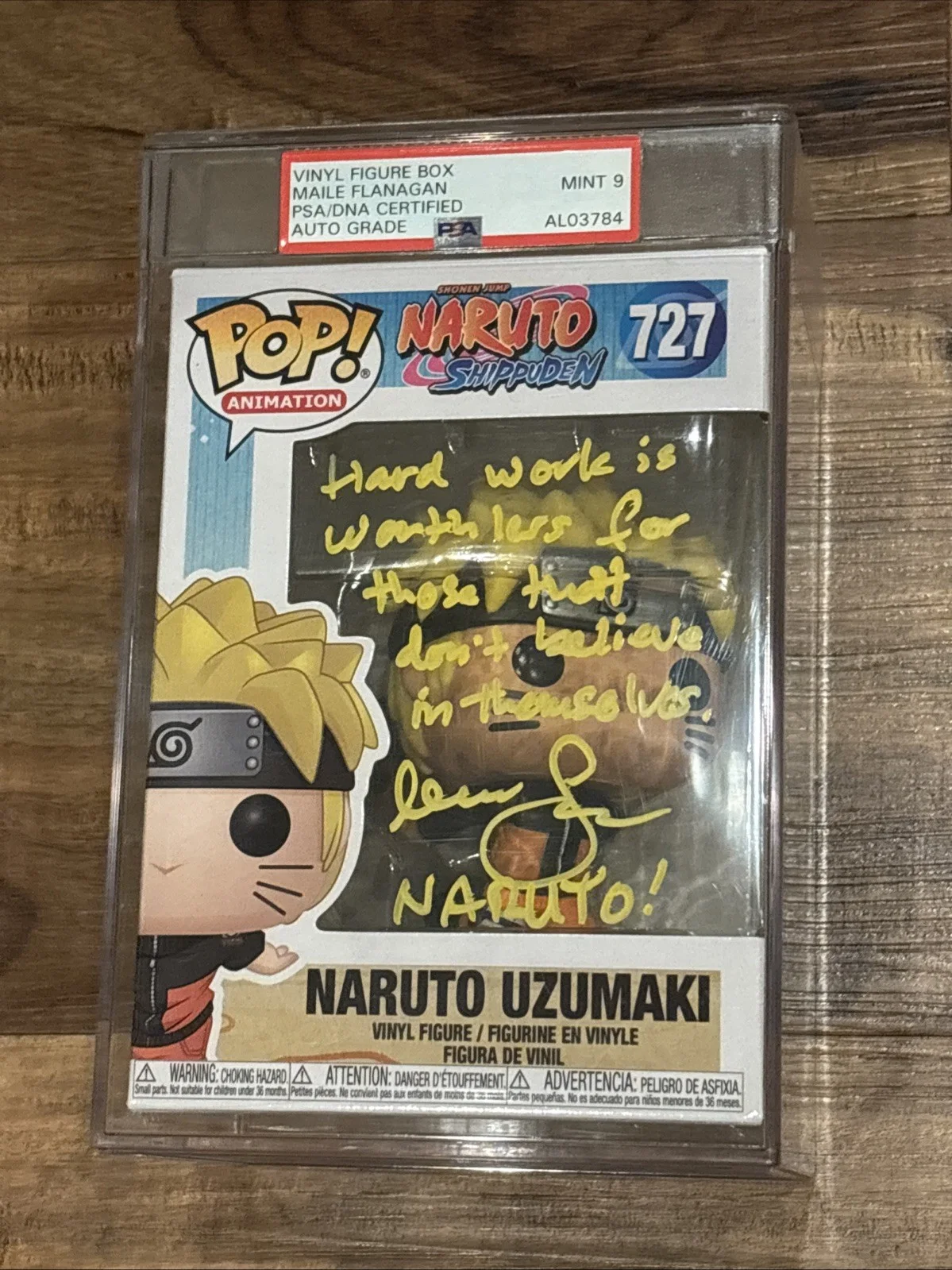 Maile Flanagan — Maile Flanagan Signed Inscribed Funko Pop #727 Naruto Shippuden PSA Encapsulated