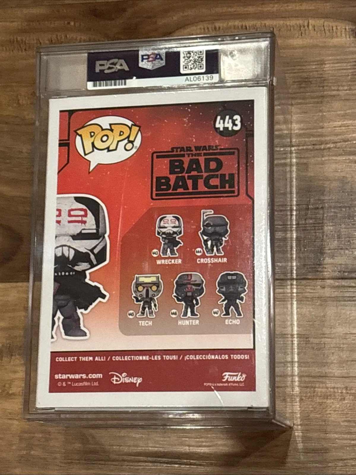 Dee Bradley Baker Signed Wrecker Star Wars The Bad Batch Funko Pop PSA Gem10Auto, image 3